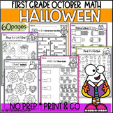 Halloween Math Worksheets First Grade Games October Activi