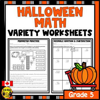 Preview of Halloween Math Worksheets | Numbers to 1 000 000