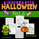 Halloween Math Worksheets Kindergarten: Common Core (NO PREP)