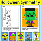 Halloween Math Worksheets Lines of Symmetry Activity - Zom