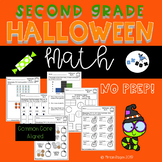 Halloween Math Worksheets Second Grade: Common Core (NO PREP)