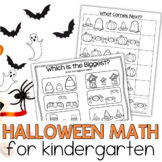 Halloween Math Worksheets and Centers for Kindergarten