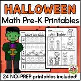 Halloween Math Worksheets for Preschool