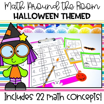 Preview of Halloween Math Write the Room | First Grade | Halloween Math Centers