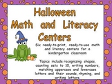 Halloween Math and Literacy Centers- Kindergarten