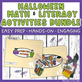 Halloween Math and Literacy Centers Preschool Bundle - Hal