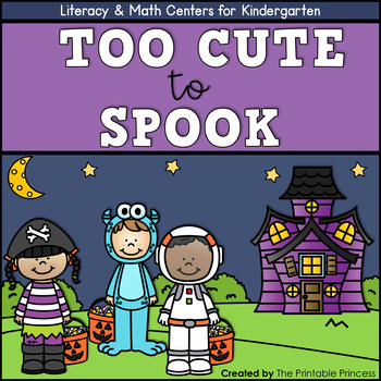 Preview of Halloween Math and Literacy Centers for Kindergarten