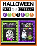 Halloween Math and Literacy ELA Centers October Stations F
