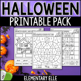 Halloween Math and Literacy Printable Pack