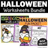 Halloween Math and Literacy Worksheets - Early and Fast Fi