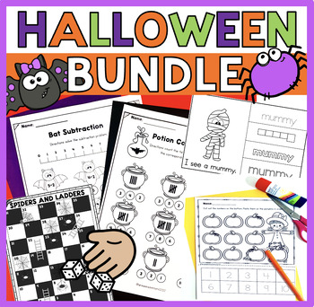 Preview of Halloween Math and  Literature Activities Bundle