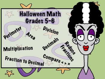 Preview of Halloween Math for Grades 5 and 6