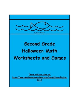 Preview of Halloween Math for Second Grade - Worksheets and Games
