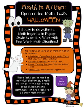 Preview of Halloween Math in Action: Ready-to-Go Open-Ended Math Tasks Common Core Aligned