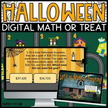 Preview of Halloween Math or Treat Activity | Google Slides | Editable