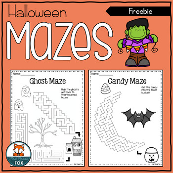 Preview of Halloween Mazes - Freebie!