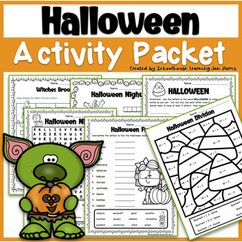 Preview of Halloween Mazes Puzzles and More Activity Packet
