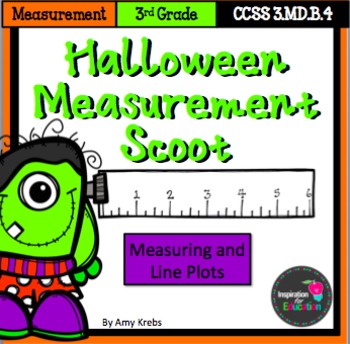 Preview of Halloween Measurement and Line Plots Scoot