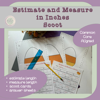 Preview of Estimate and Measure in Inches Scoot - Candy Corn, 2 MD.3