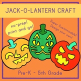 Halloween Mega Craft Pack | 4 Large Customizable No-Prep H