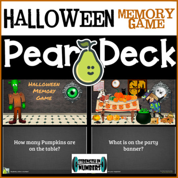 Preview of Halloween Memory Game Brain Break Digital Activity for Pear Deck/Google Slides