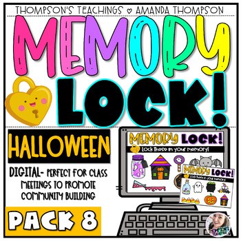 Preview of Halloween Memory Game - Morning Meeting game - Digital
