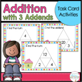 Addition with Three Addends Task Cards