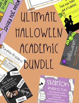 Preview of Halloween Middle Grades Mega Bundle (Science, Math, Games, Writing, Reading)