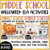 Halloween Middle School ELA Activities Bundle | Figurative