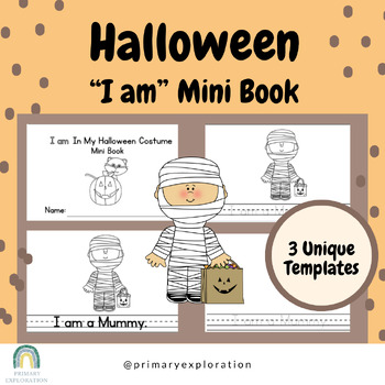 Preview of Halloween Mini Book: "I am" for Primary - 3 templates & lesson