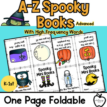 Preview of Halloween Mini Books with Sight Words / High Frequency Words-Advanced