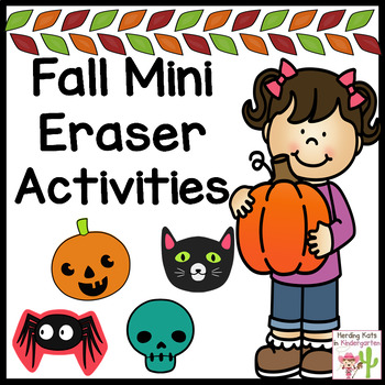 Preview of Halloween Mini Eraser Math Activities