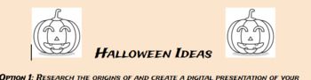 Preview of Halloween "Mini-Genius Hour"