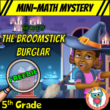 Preview of Halloween Mini Math Mystery - Comparing Decimals - 5th Grade FREE
