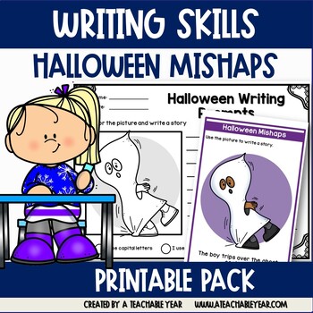 Preview of Halloween Mishaps Picture Prompts Writing | Great for ESL Students