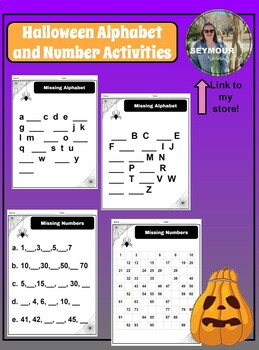 Preview of Halloween Missing Letters/Numbers Activity