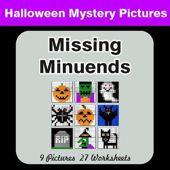 Halloween:  Missing Minuends - Color-By-Number Math Mystery Pictures