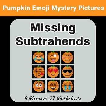 Halloween: Missing Subtrahends - Color-By-Number Math Mystery Pictures