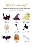 Halloween Missing letters / Spelling and pronunciation activity