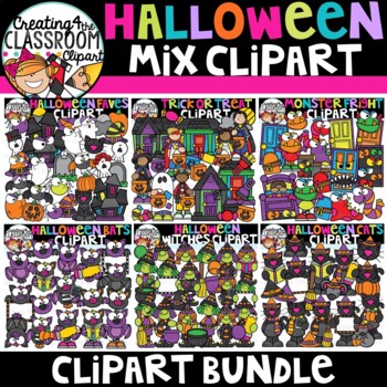 Preview of Halloween Mix Clipart Bundle {Halloween Clipart}