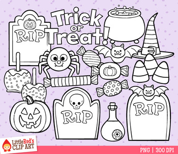 Halloween Mix Halloween Clip Art by LittleRed | Teachers Pay Teachers