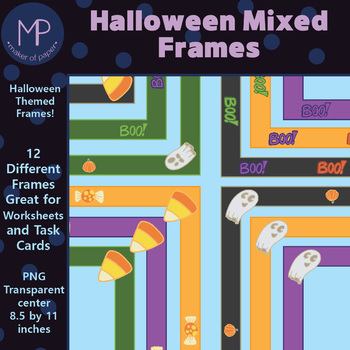 Preview of Halloween Mixed Frames for Task Cards & Worksheets