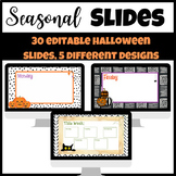 Halloween Modern Daily and Weekly Agenda Slides Editable Template