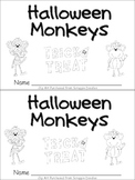 Halloween Monkeys Emergent Reader Kindergarten