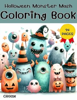 Preview of Halloween Monster Mash (CR0056) Coloring Book,Page,Activities,Family,Children