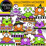 Halloween Monster Toppers {Halloween Clipart}