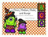 Halloween Monsters Color By Number - Mean, Median, Mode, a