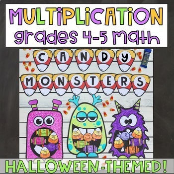 Preview of Halloween Monsters Multiplication Activity