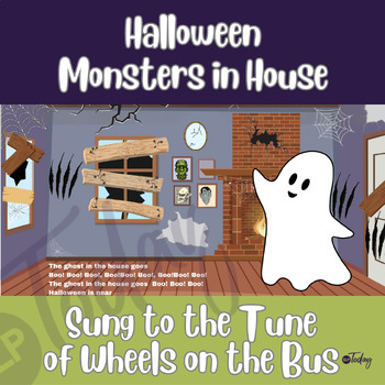 Preview of Halloween-Monsters in the House Story and Activities for Speech Therapy/SPED