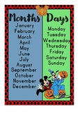 Halloween Months and days of the week mickey